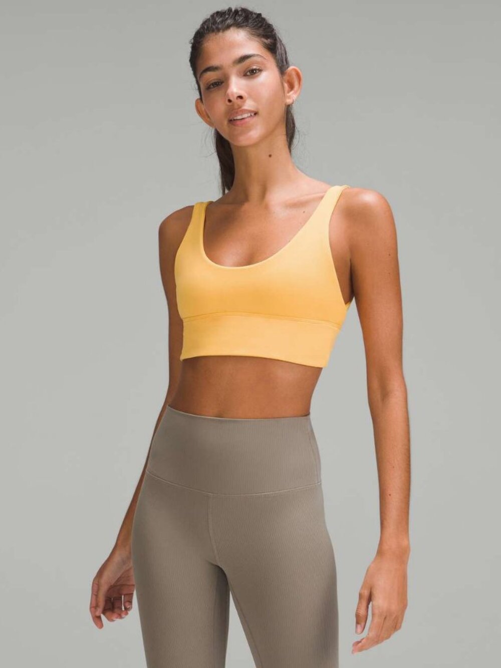 Lululemon Align V Neck Sports Bra Mango Dream Size 4